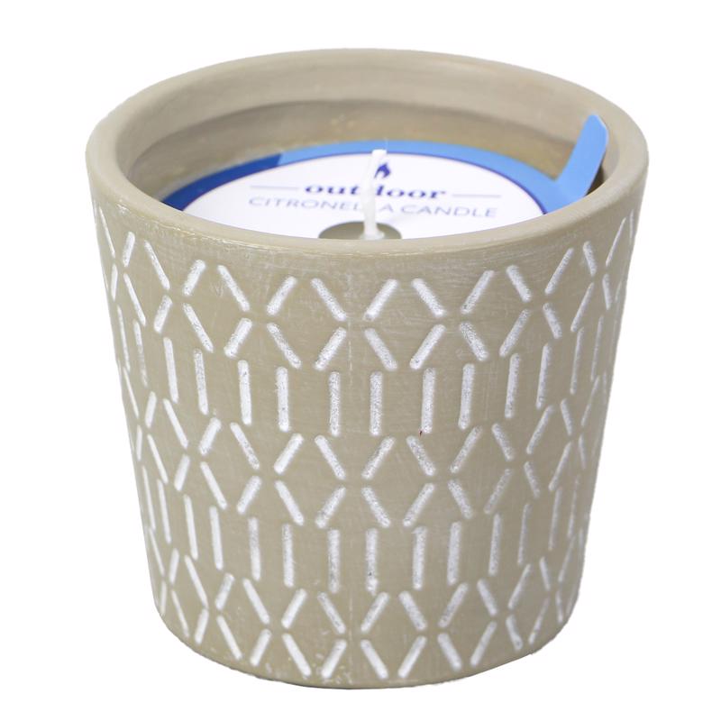 OutDoozie Assorted Ceramic 4 in. H Zander Dash Citronella Candle, Pack of 9