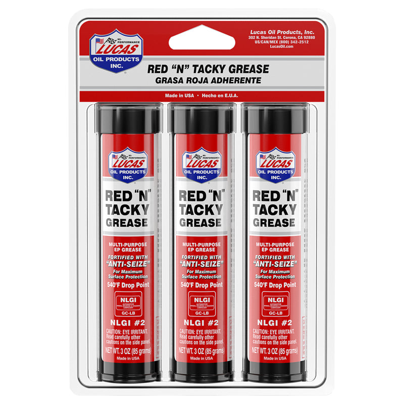 Lucas Oil Products Red ″N″ Tacky Multi-Purpose Grease Stick 3 oz