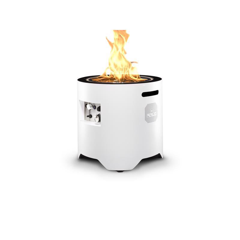 Ukiah Voyager 20 in. W Stainless Steel Round Propane Fire Pit with Sound System