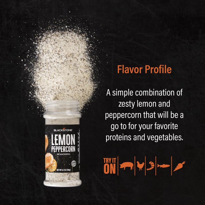Blackstone Lemon Peppercorn BBQ Seasoning 6.7 oz