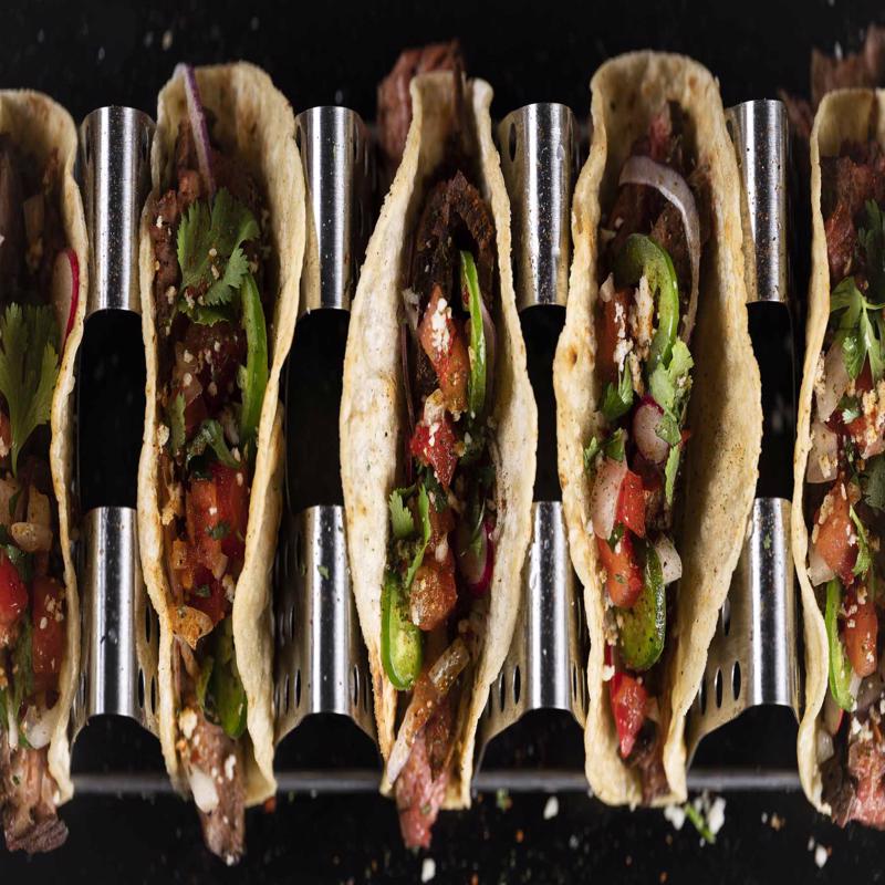 Blackstone Deluxe Stainless Steel Taco Tray 17.71 in. L X 4.5 in. W 2 pk