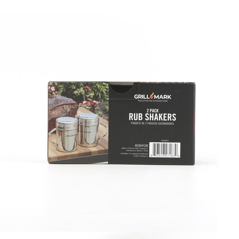 Grill Mark Silver Stainless Steel Rub Shaker