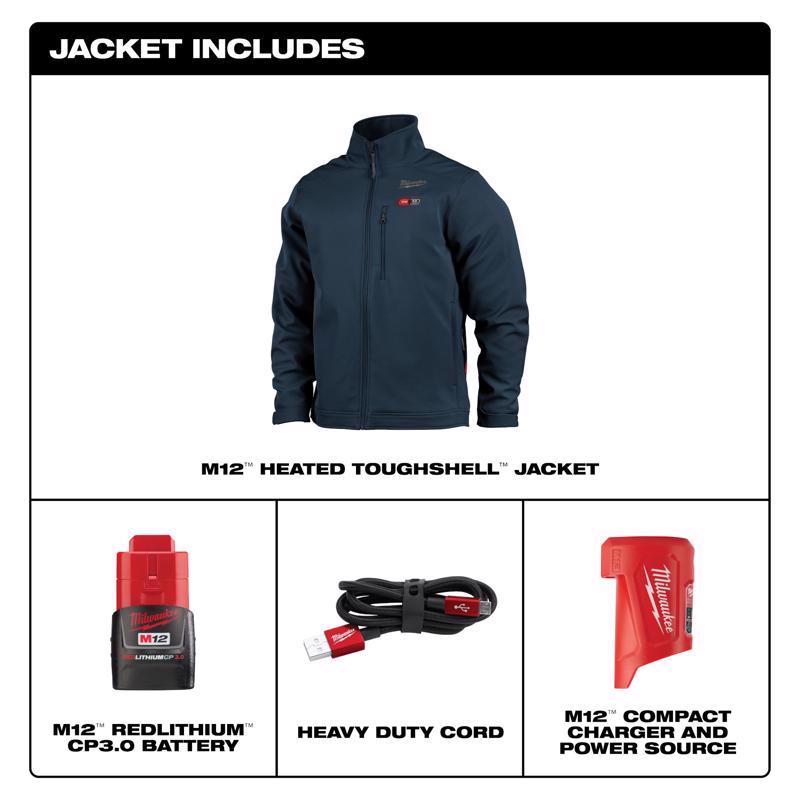Milwaukee M12 M Long Sleeve Unisex Full-Zip Cordless Heated Jacket Blue