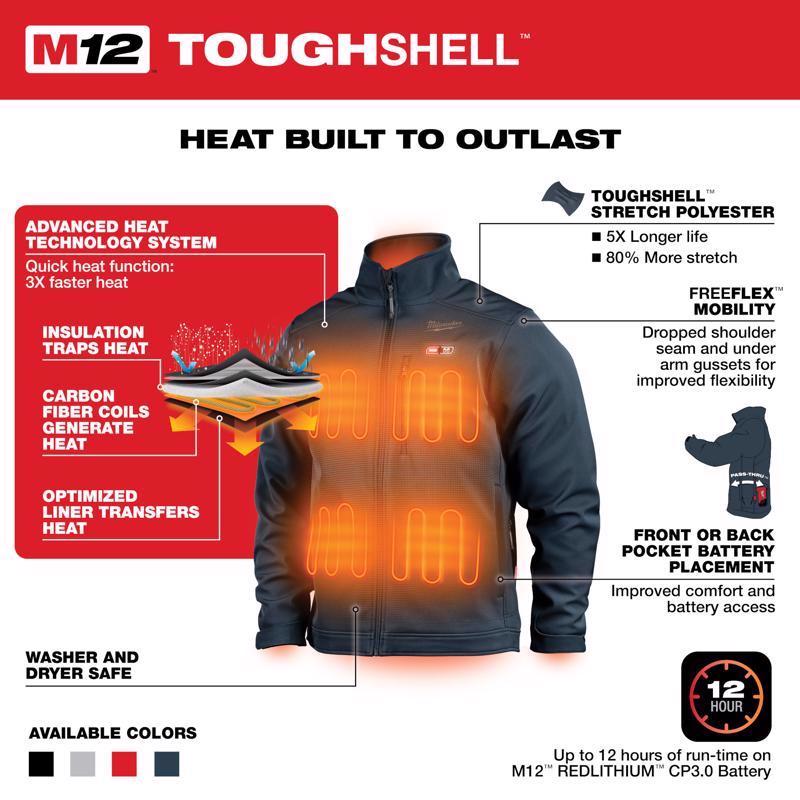 Milwaukee M12 M Long Sleeve Unisex Full-Zip Cordless Heated Jacket Blue