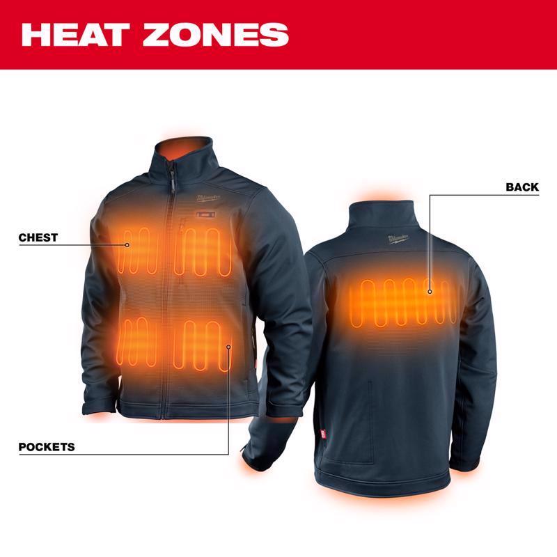 Milwaukee M12 XL Long Sleeve Unisex Full-Zip Cordless Heated Jacket Blue