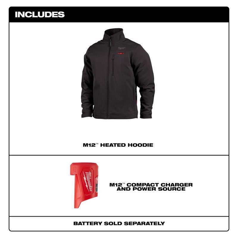 Milwaukee M12 Toughshell L Long Sleeve Men's Full-Zip Heated Jacket with Charger/Power Source Only B