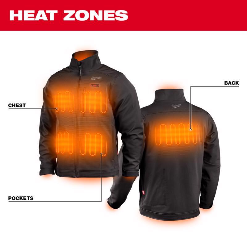 Milwaukee M12 Toughshell M Long Sleeve Men's Full-Zip Heated Jacket with Charger/Power Source Only B
