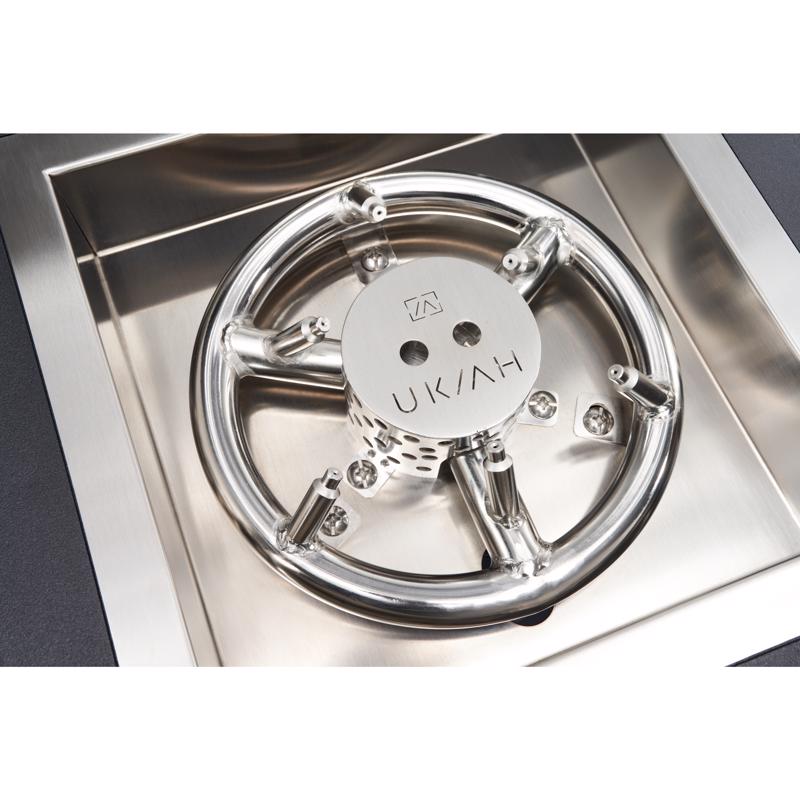 Ukiah Qube 12.5 in. W Steel Outdoor Square Propane Fire Pit