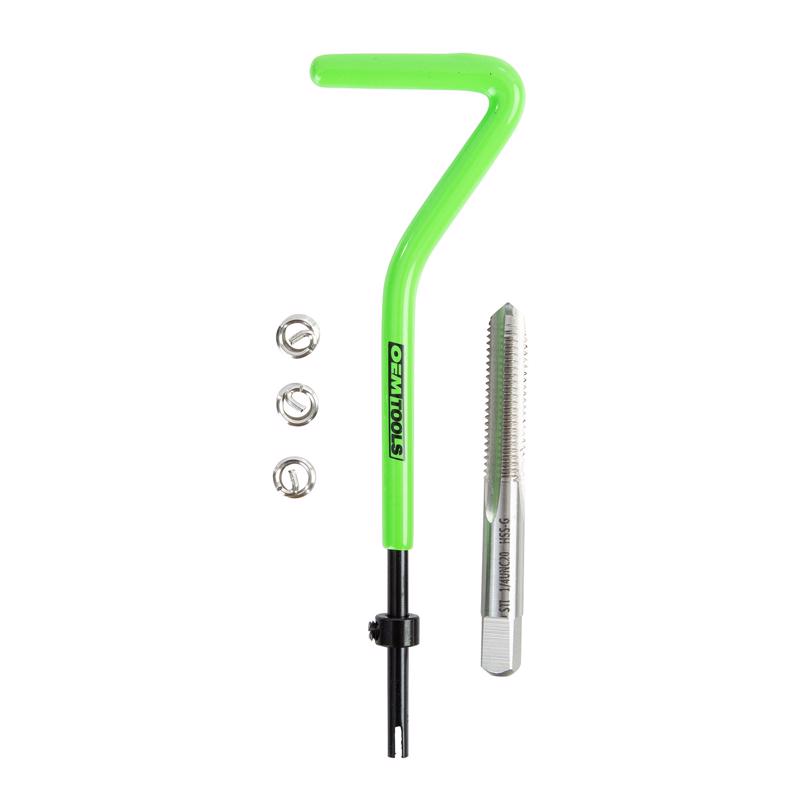 OEMTOOLS 1/4 in. Stainless Steel Non Locking Helical Thread Repair Kit UNC 1/4 - 20 in.