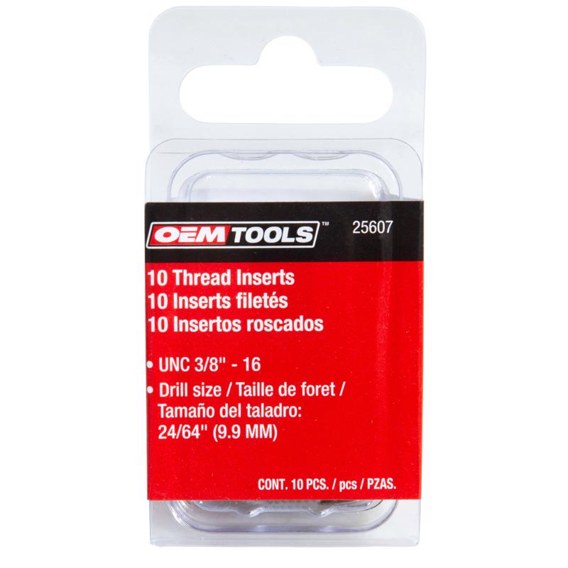 OEMTOOLS 3/8 in. Stainless Steel Non Locking Helical Thread Insert UNC 3/8 - 16 in.