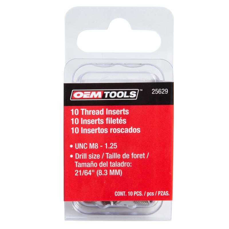 OEMTOOLS 21/64 in. Stainless Steel Non Locking Helical Thread Insert M8 - 1.25 mm