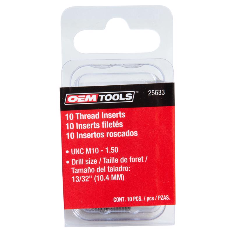 OEMTOOLS 13/32 in. Stainless Steel Non Locking Helical Thread Insert M10 - 1.5 mm