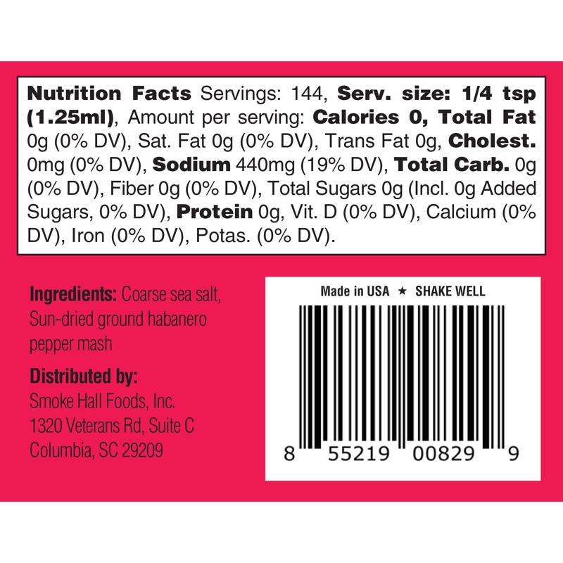 The General's Hot Sauce A Salt Weapon Habanero Peppers Seasoning Salt 6 oz