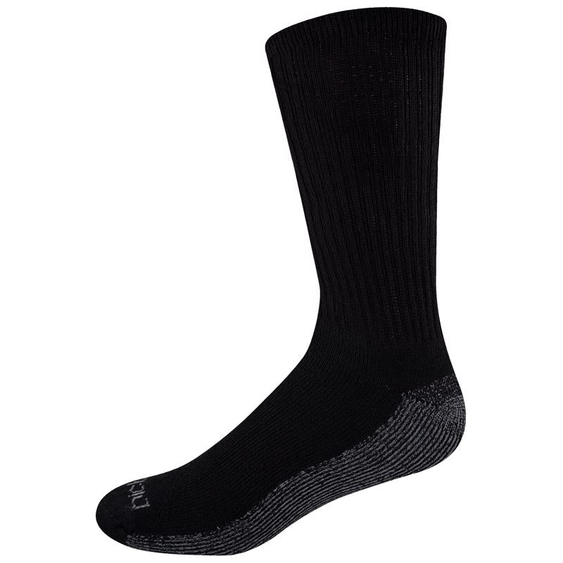 Dickies Dri-Tech Men's 12-15 Crew Socks Black, Pack of 2