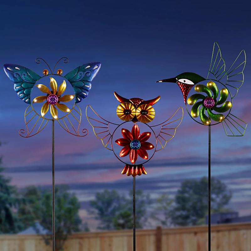 Exhart Assorted Metal 51 in. H Birds Garden Stake Spinner, Pack of 12