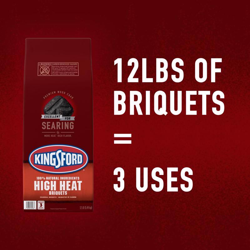 Kingsford High Heat All Natural Original Charcoal Briquettes 12 lb