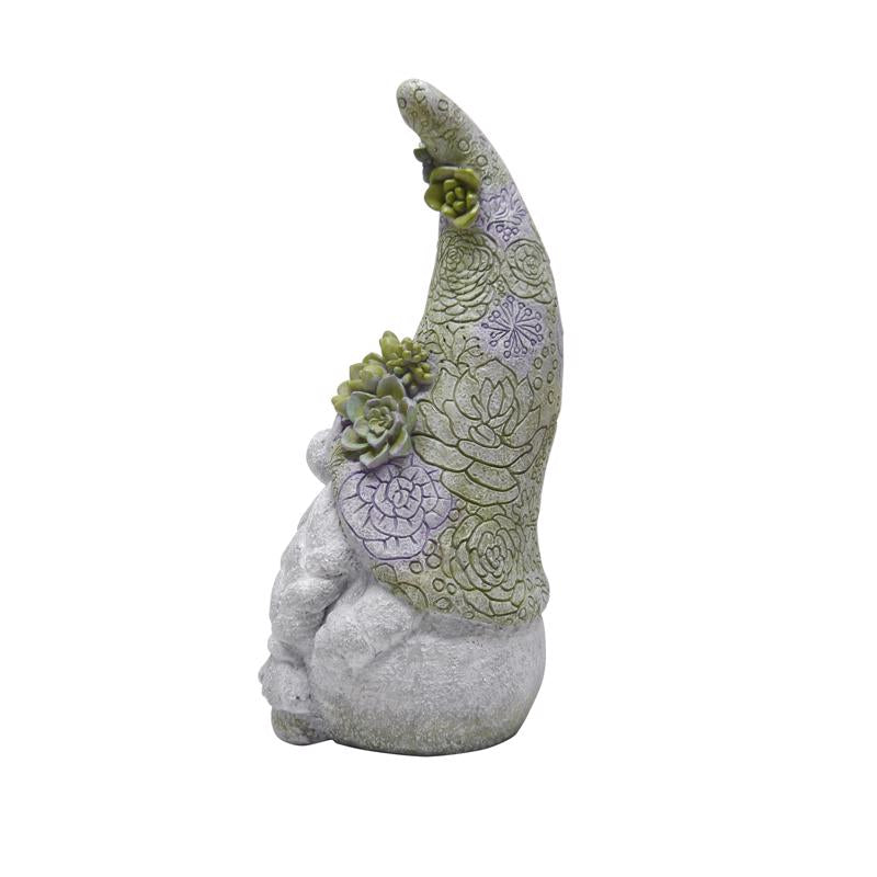 Meadow Creek Polyresin Multi-color 14 in. Mr and Mrs Gnome Garden Statue, Pack of 2