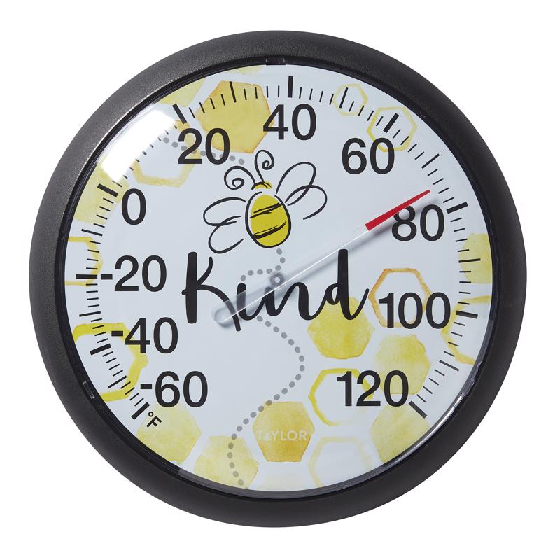 Taylor Bee Dial Thermometer Plastic Multicolored 13.25 in., Pack of 4