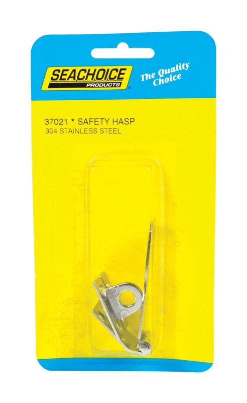 Seachoice Polished Stainless Steel 2-7/8 in. L X 1 in. W Fixed Eye Safety Hasp 1 pk