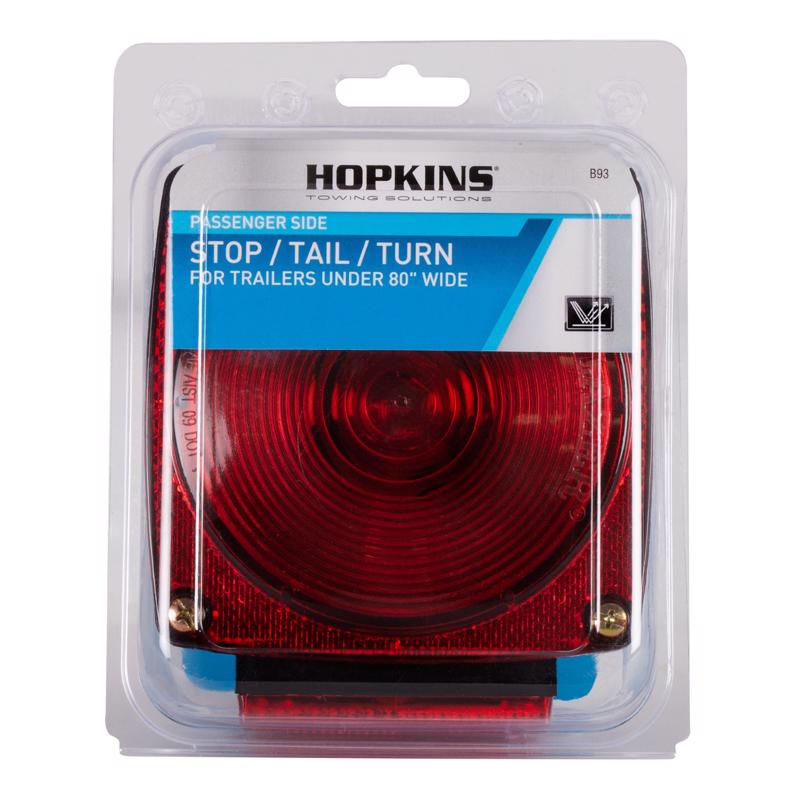 Hopkins Red Square Stop/Tail/Turn Combination Tail Light, Pack of 2