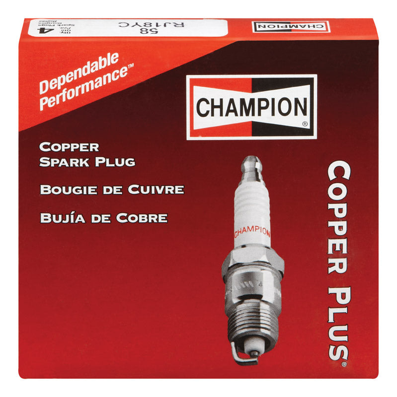 Champion Copper Plus Spark Plug RJ18YC, Pack of 4