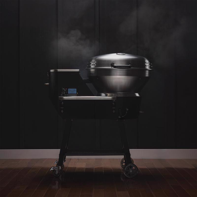 Recteq B380X Bullseye Deluxe Wood Pellet WiFi Grill and Smoker Black/Silver