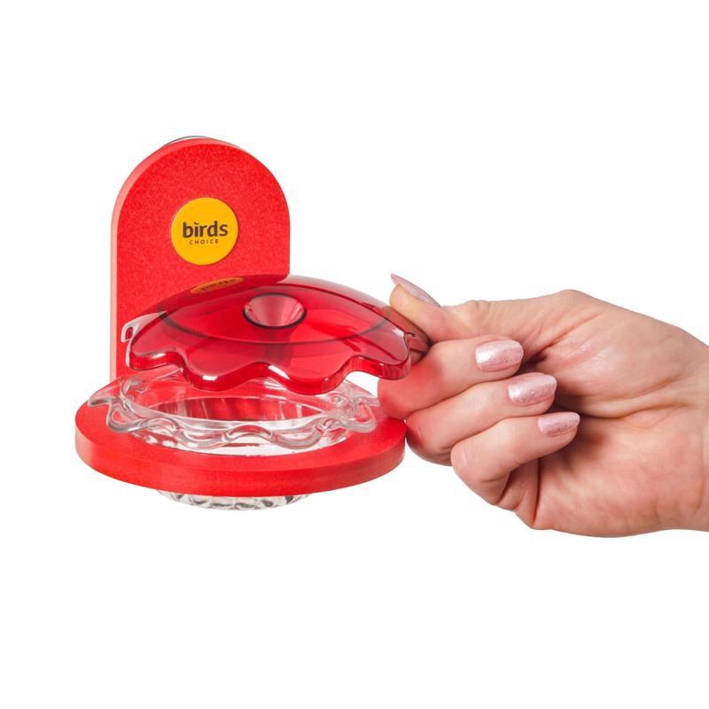 Birds Choice Hummingbird 3.5 oz Plastic Window Bird Feeder, Pack of 4
