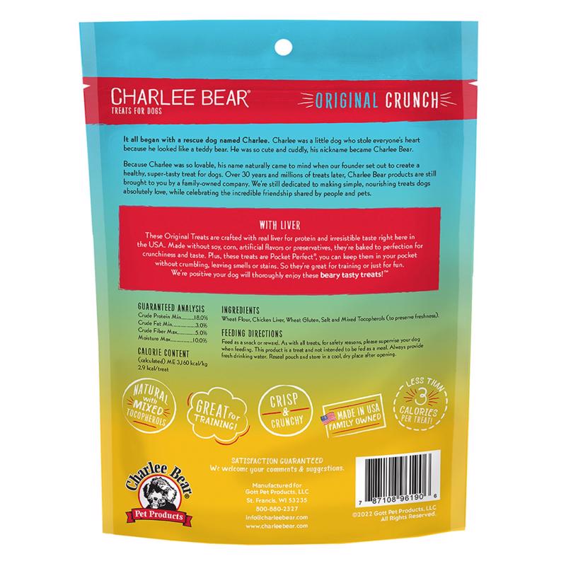 Charlee Bear Original Crunch Chicken Liver Biscuit For Dogs 16 oz 1 pk