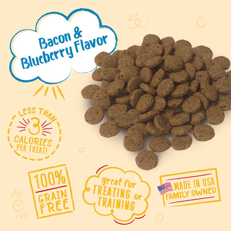 Charlee Bear Grain Free Crunch Bacon Blueberry Grain Free Biscuit For Dogs 8 oz 1 pk