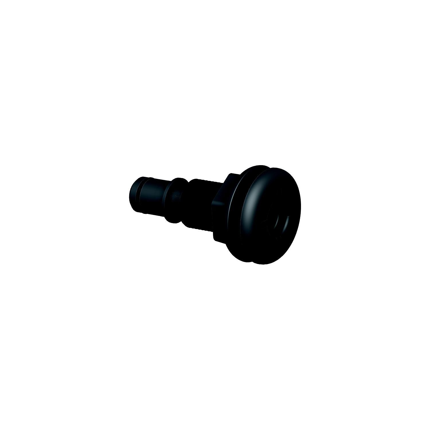 Flow-Rite 3/4" Straight Qwik-Lok Thru-Hull Fitting - Black (MA-011-QLB)