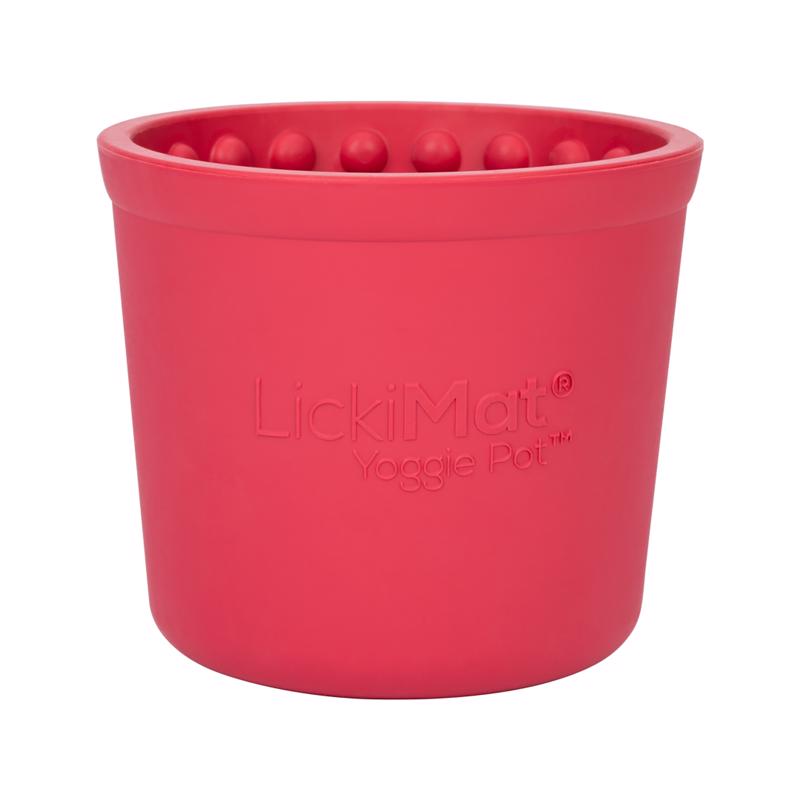 LickiMat Yoggie Pot Pink Rubber Slow Feeder For Dogs