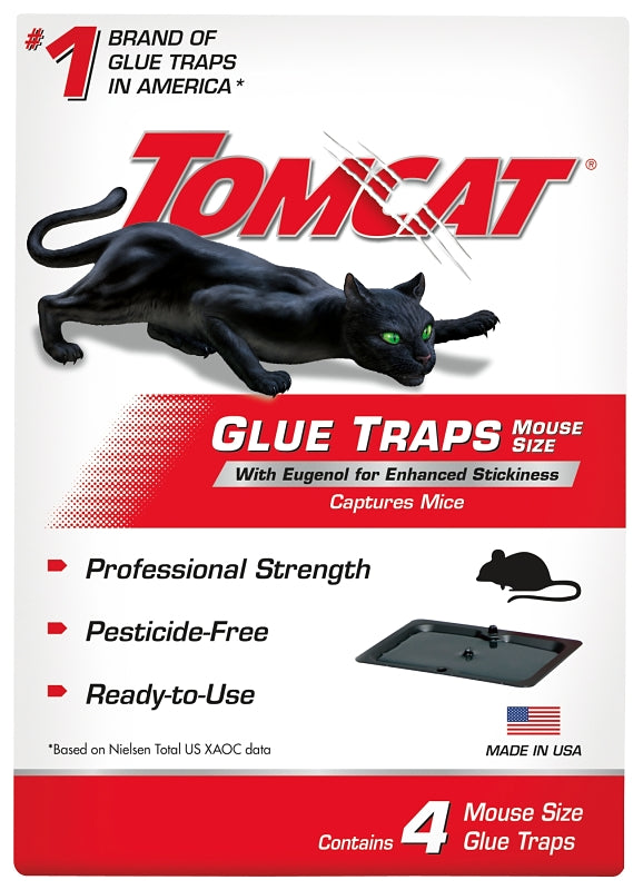 Tomcat 0362310 Mouse Glue Trap, 0.63 in L, 4.88 in W, 6-3/4 in H, Glue Locking, Pack of 12
