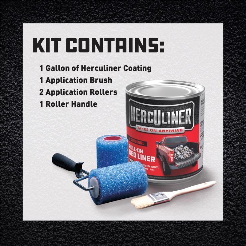 Herculiner Black Truck Bed Coating Kit 1 gal, Pack of 2