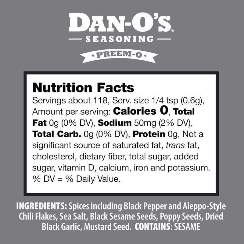 Dan-O's Preem-O Seasoning 3.4 oz