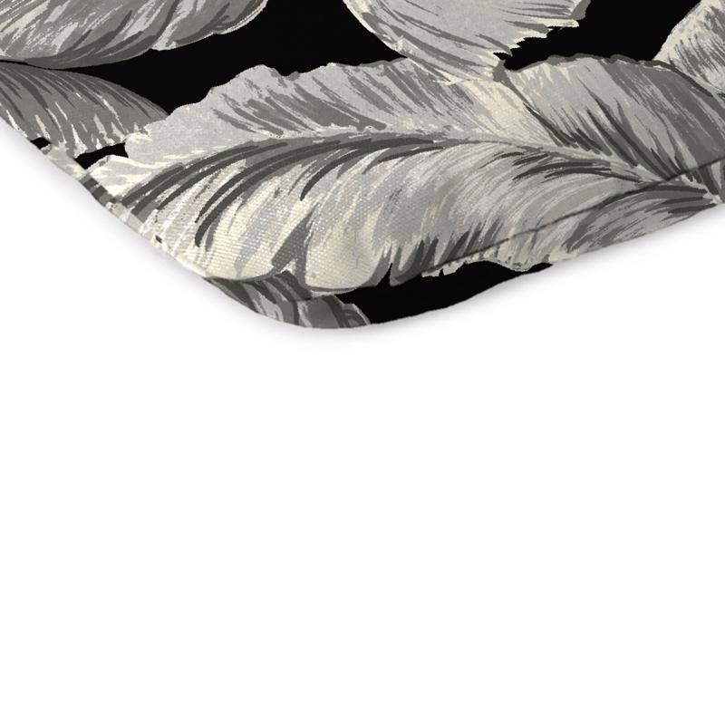 Jordan Manufacturing Black/White Floral Polyester Seat Pad 17 in. H X 2 in. W X 15.5 in. L, Pack of 16