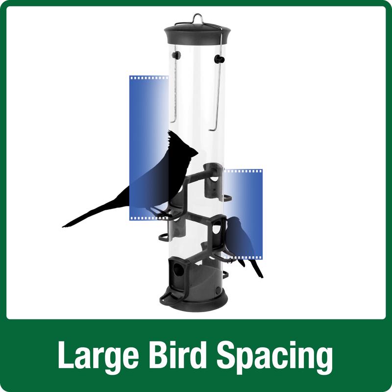 Nature's Way 2.1 qt Plastic Tube Bird Feeder, Pack of 4