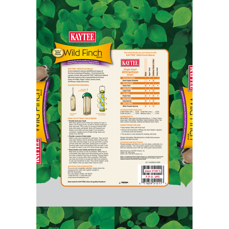 Kaytee Wild Finch Blend Songbird Millet Wild Bird Food 3 lb, Pack of 6