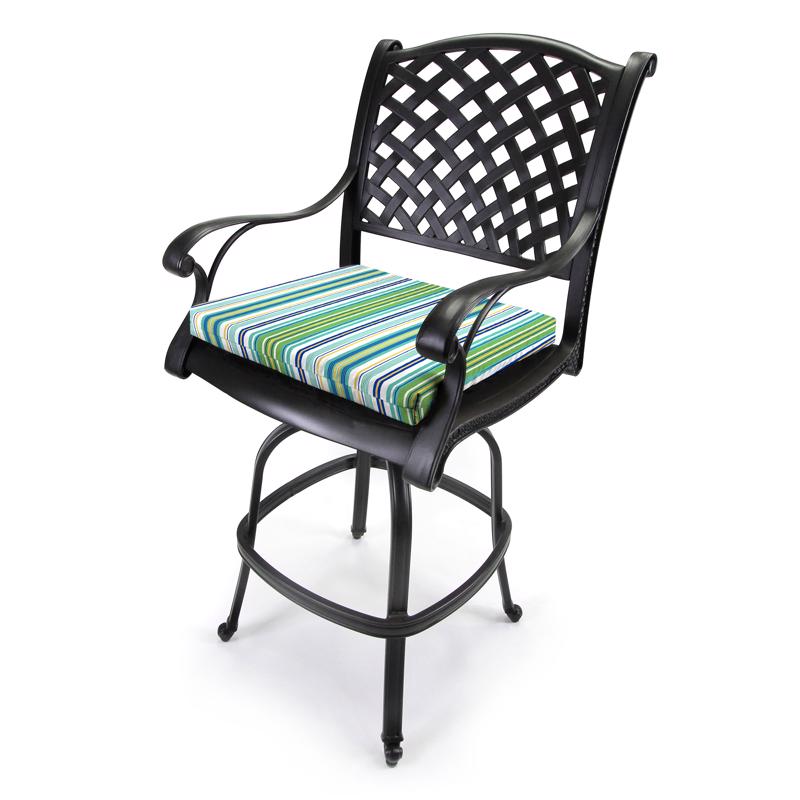 Jordan Manufacturing Multicolored Stripe Polyester Seat Cushion 2 in. H X 17 in. W X 19 in. L, Pack of 5