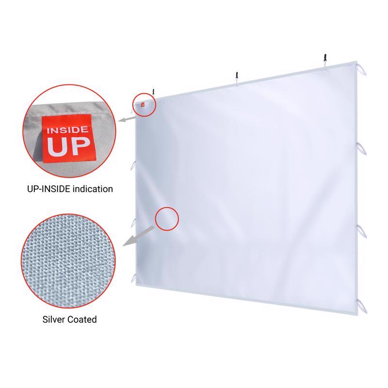 Crown Shade 150D Polyester Pop-Up Tent Sidewall 7 ft. H X 10 ft. W, Pack of 4