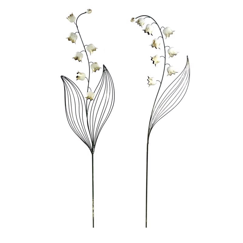 Alpine Multicolored Metal 58 in. H X 12 in. L X 1 in. W Flower Outdoor Garden Stake, Pack of 6