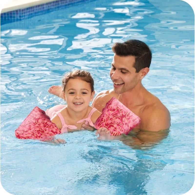Aqua Swim Tadpole Assorted Fabric/Mesh Swimming Arm Bands, Pack of 4