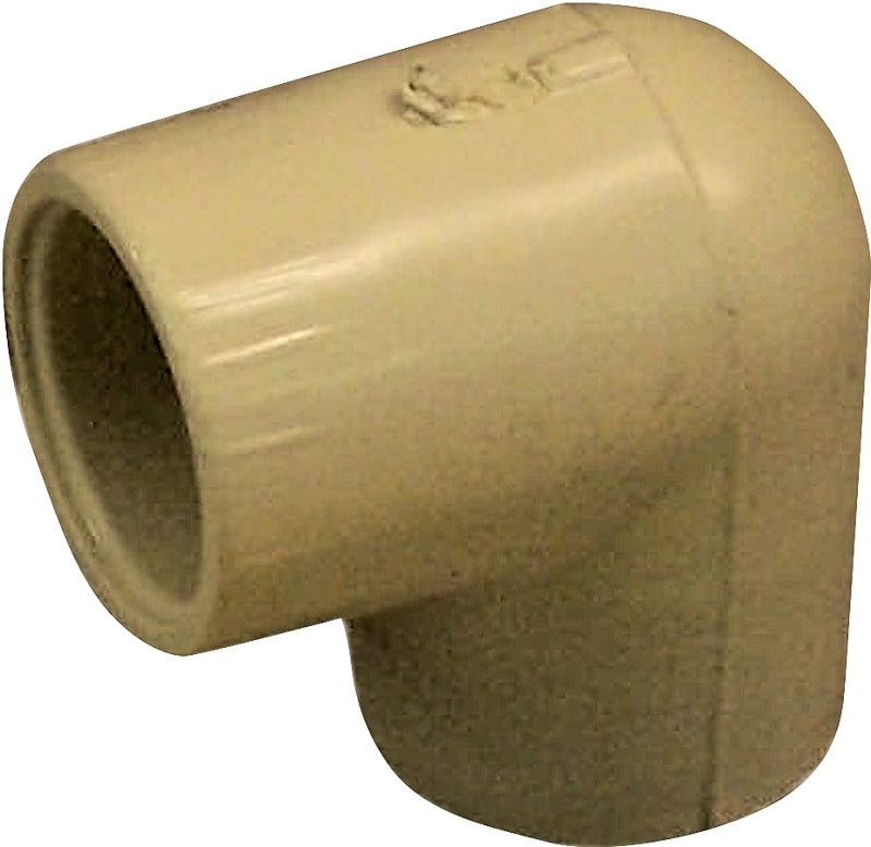 Nibco T00100D Pipe Elbow, 1/2 in, Slip x Slip, 90 deg Angle, CPVC, 40 Schedule, 140 psi Pressure