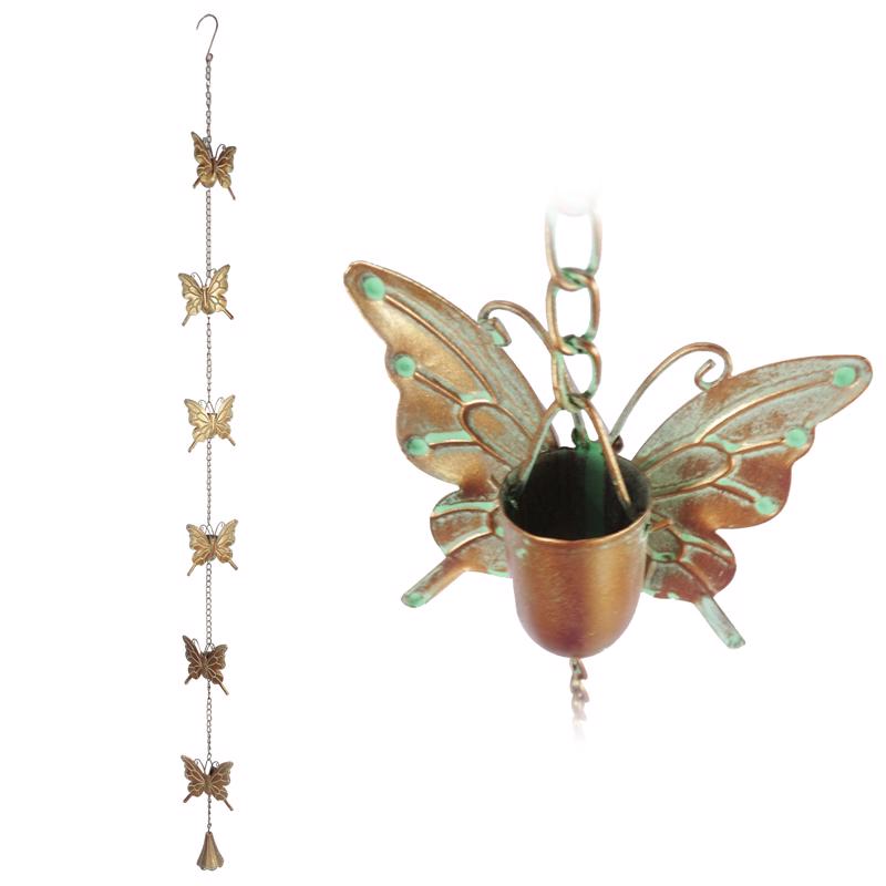Alpine Assorted Metal 81 in. H Dragonfly or Butterfly Outdoor Decoration