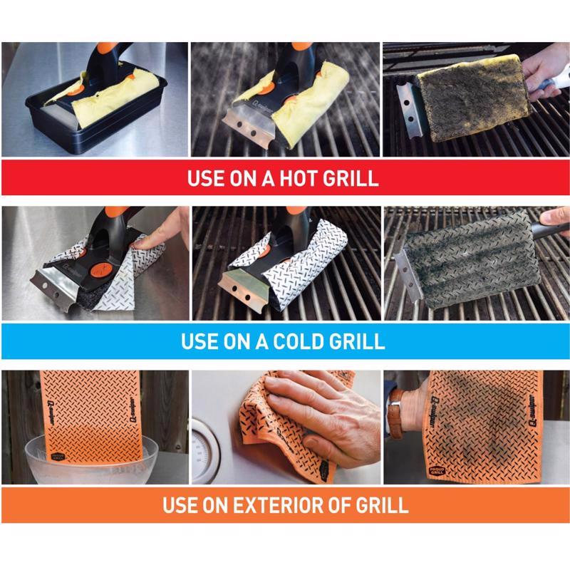 Q-Swiper Steam Clean Grill Cleaning Kit 6 pc, Pack of 6