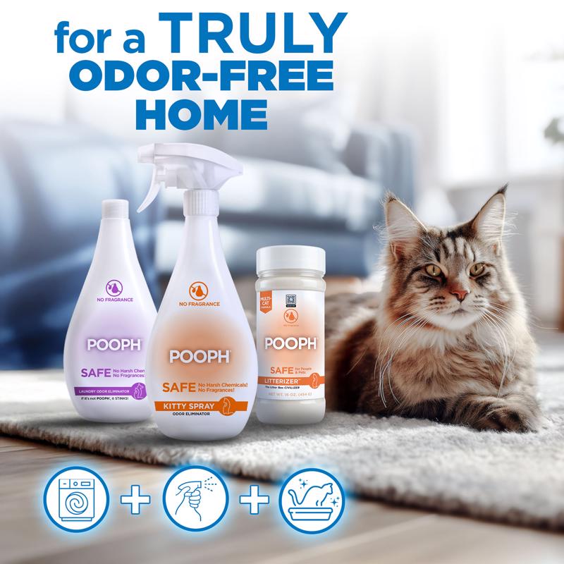 Pooph Cat Powder Kitty Litter Odor Eliminator 12 oz