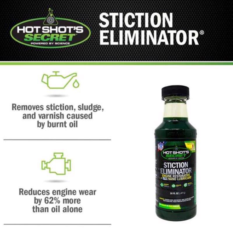 Hot Shot's Secret Stiction Eliminator Engine Oil Treatment/Stabilizer 16 fl. oz.