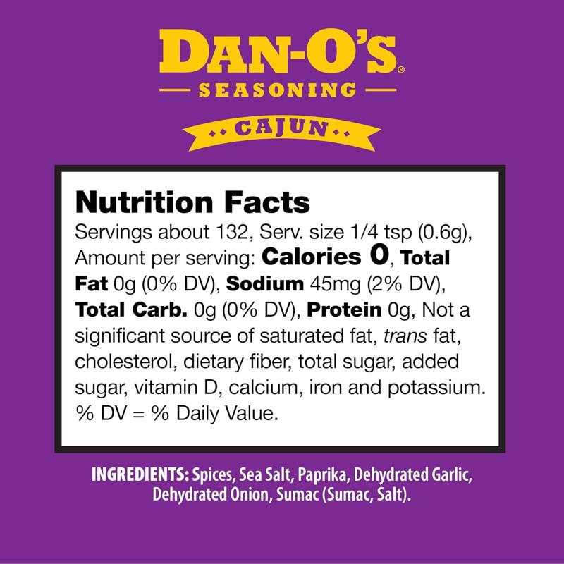 Dan-O's Cajun Seasoning 2.8 oz