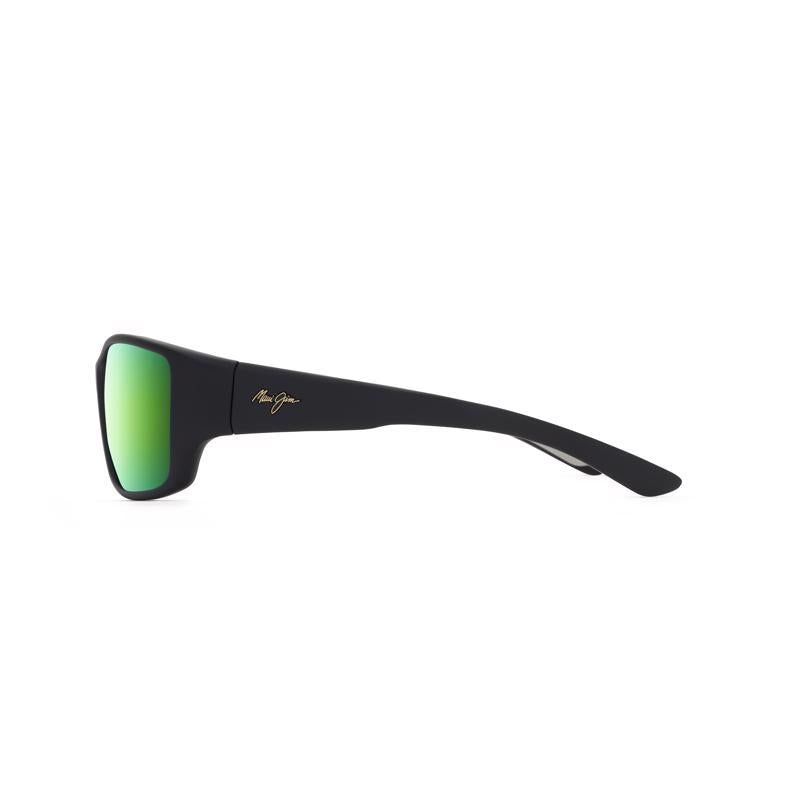 Maui Jim Local Kine Men's Black/Tran Green/Lt Trans Grey Frame Maui Green Lens Polarized Sunglasses