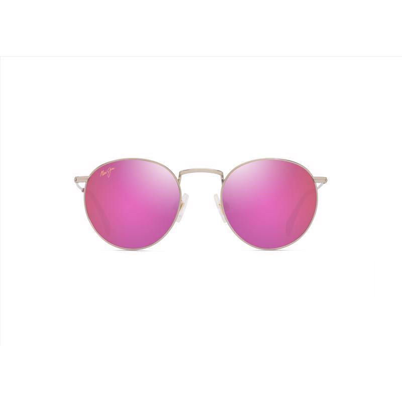Maui Jim Pukaua Unisex Shiny Light Gold with Pink & Yellow Frame Maui Sunrise Lens Polarized Sunglas