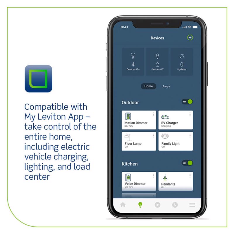 Leviton EV Series 240 48 Level 2 Electric Vehicle Charging Station With Wi-Fi 18